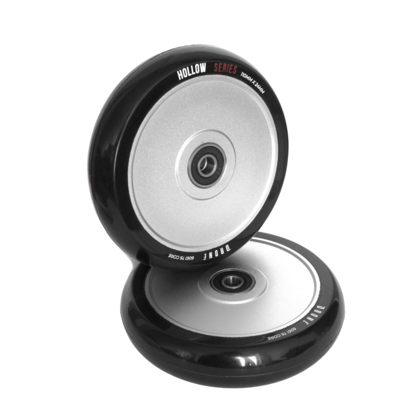 Drone Hollow Stunt Scooter Rolle 110mm Silver