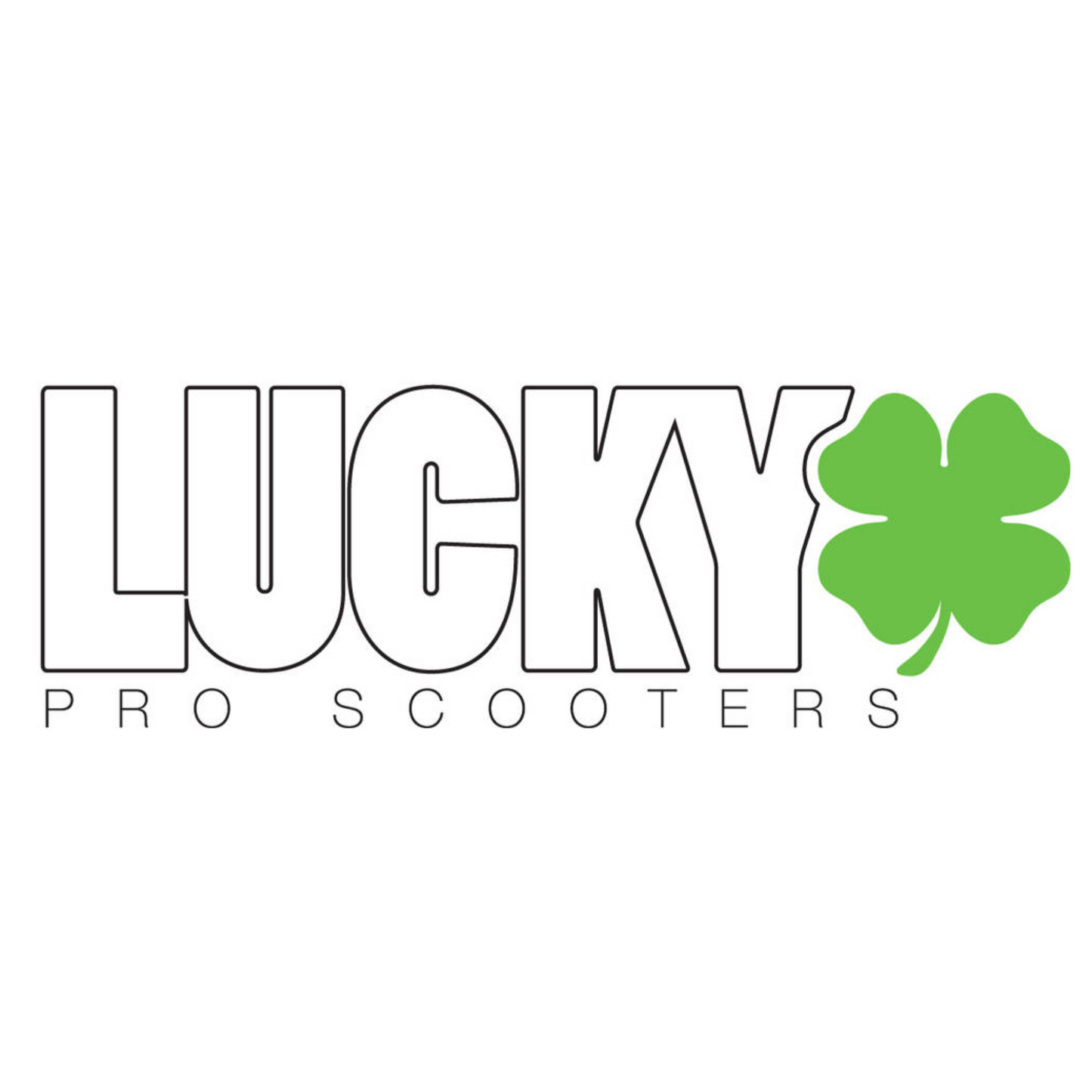 Lucky Stunt Scooter Sticker White