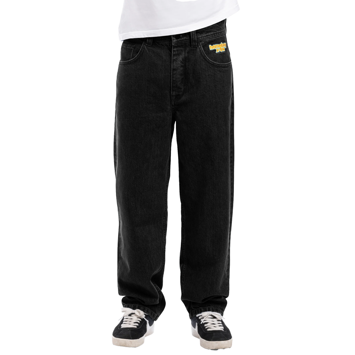 Homeboy X-tra Baggy Denim Jeans Hose Washed Black