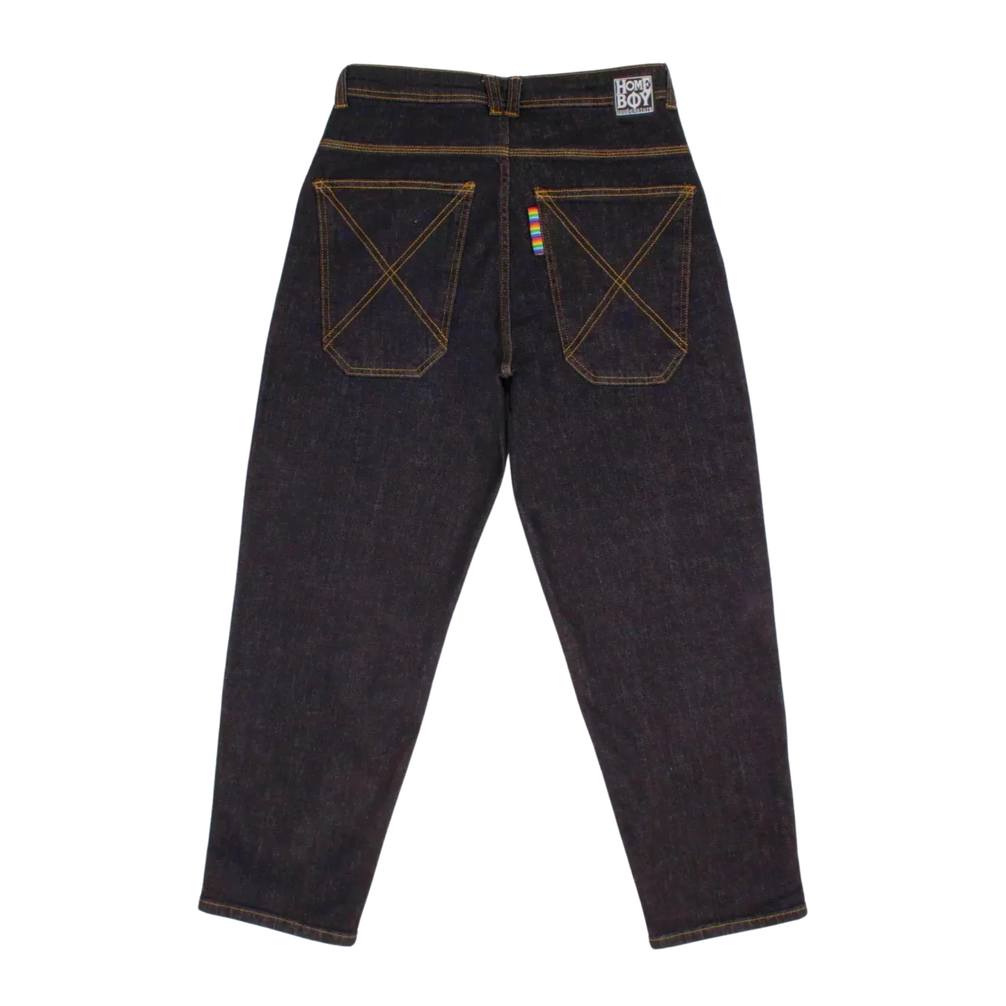 Homeboy X-tra Baggy Denim Jeans Hose Washed Black Tabacco