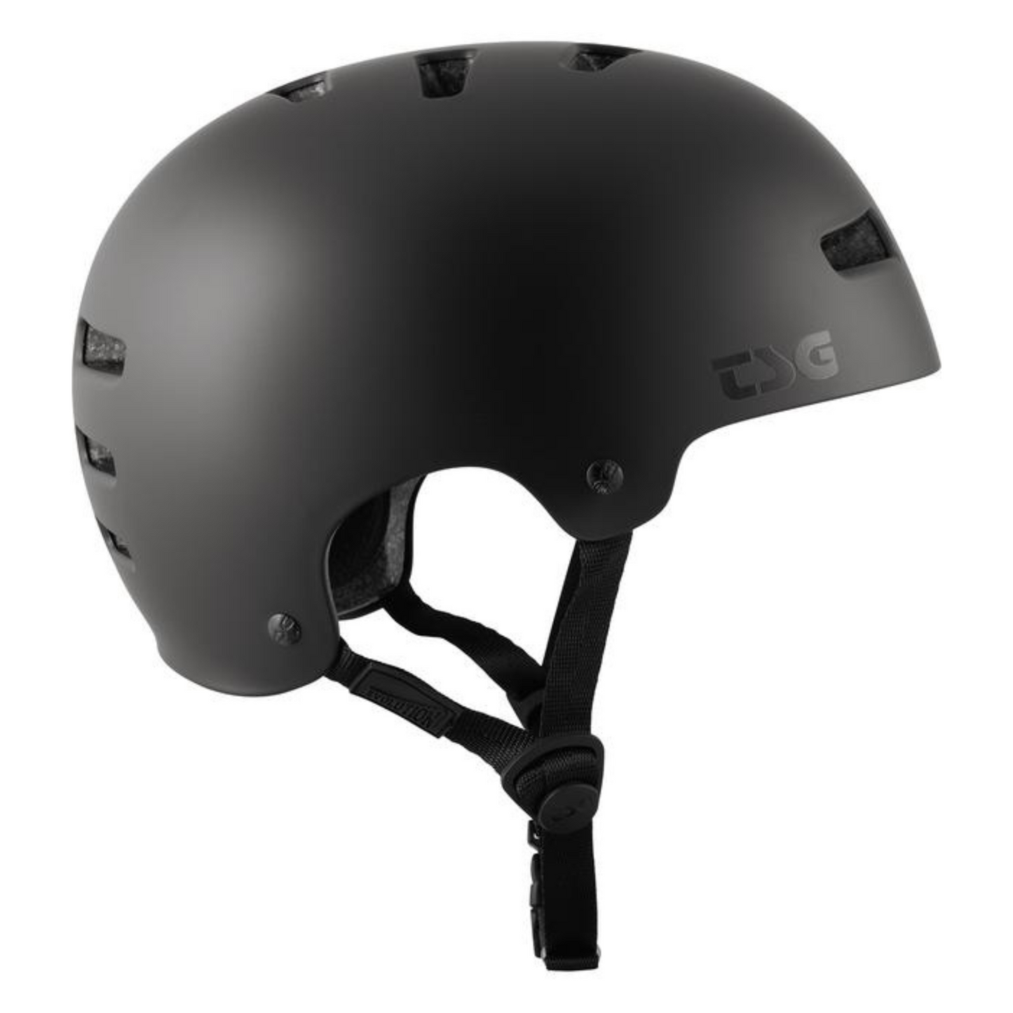 TSG Evolution Solid Color Helm Satin Dark Black