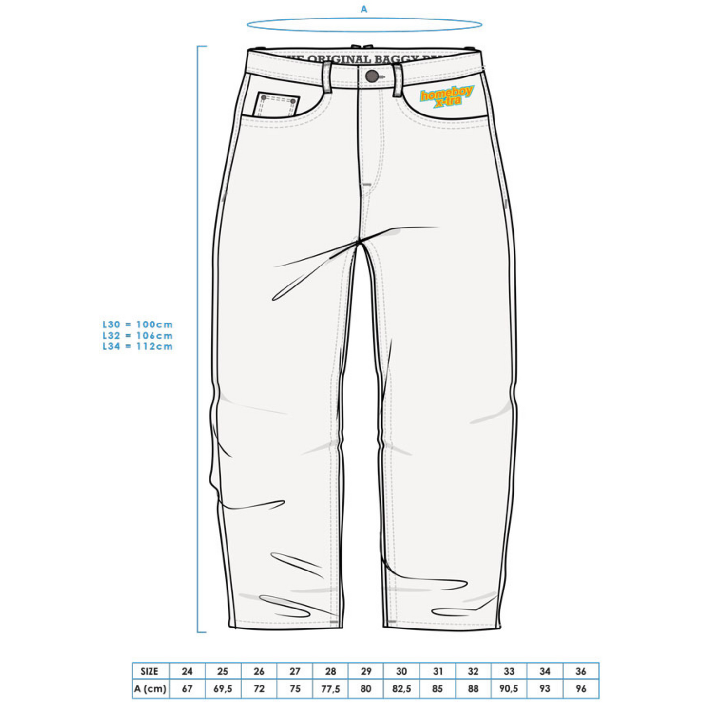 Homeboy X-tra Baggy Denim Jeans Hose Washed Black Tabacco