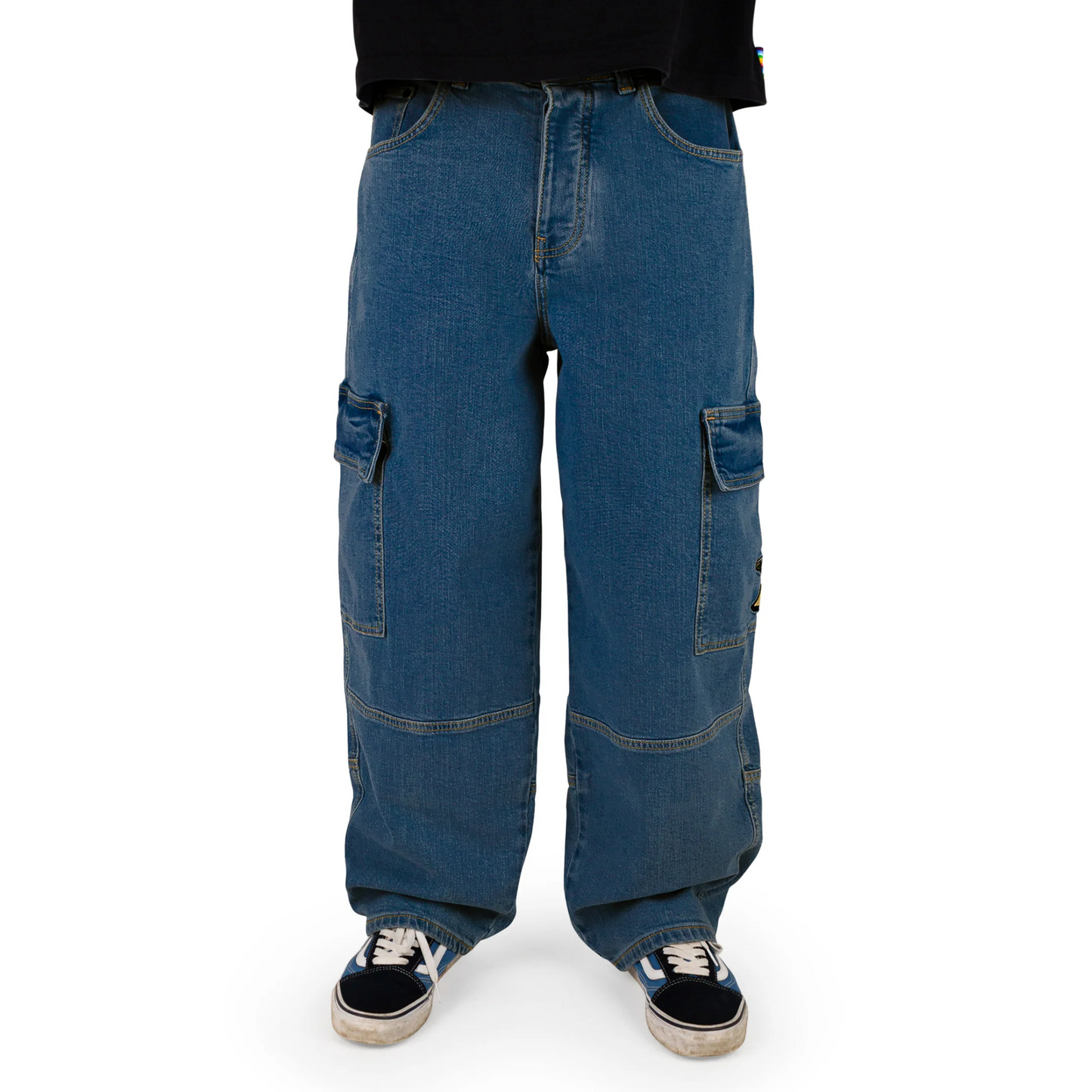 Homeboy X-tra Ufo Cargo Denim Jeans Hose Washed Blue