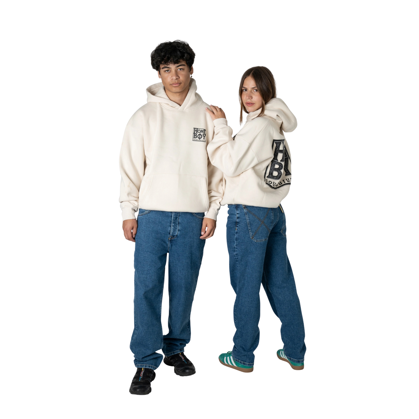 Homeboy X-tra Baggy Denim Jeans Hose Washed Blue