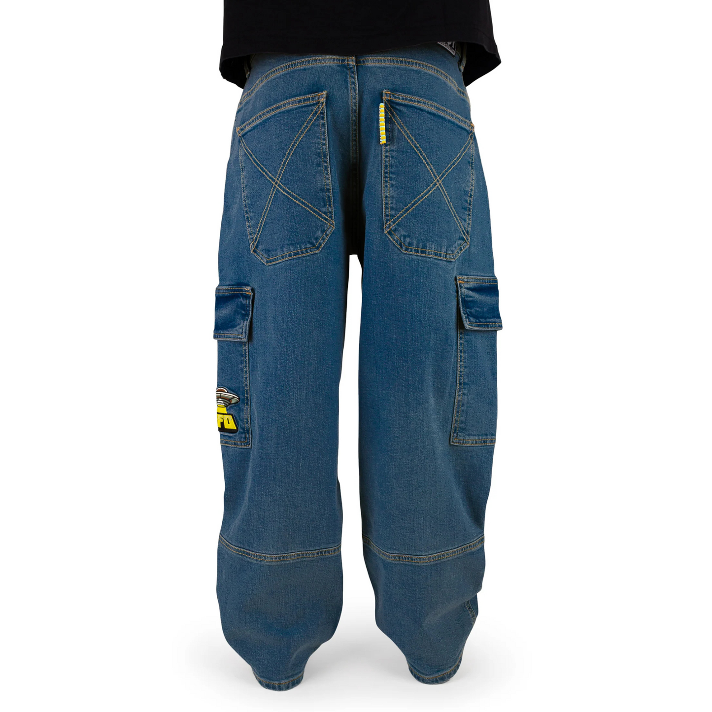 Homeboy X-tra Ufo Cargo Denim Jeans Hose Washed Blue