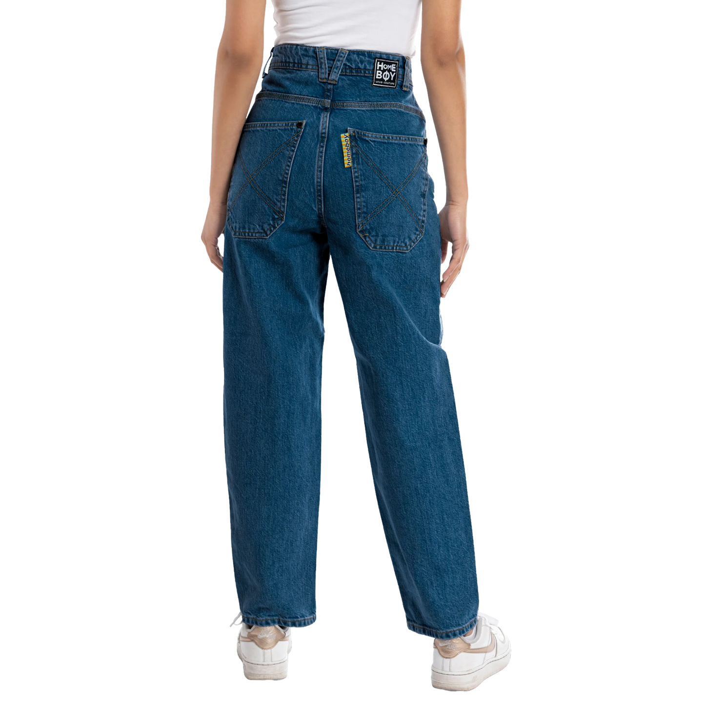 Homeboy X-tra Baggy Denim Jeans Hose Washed Blue