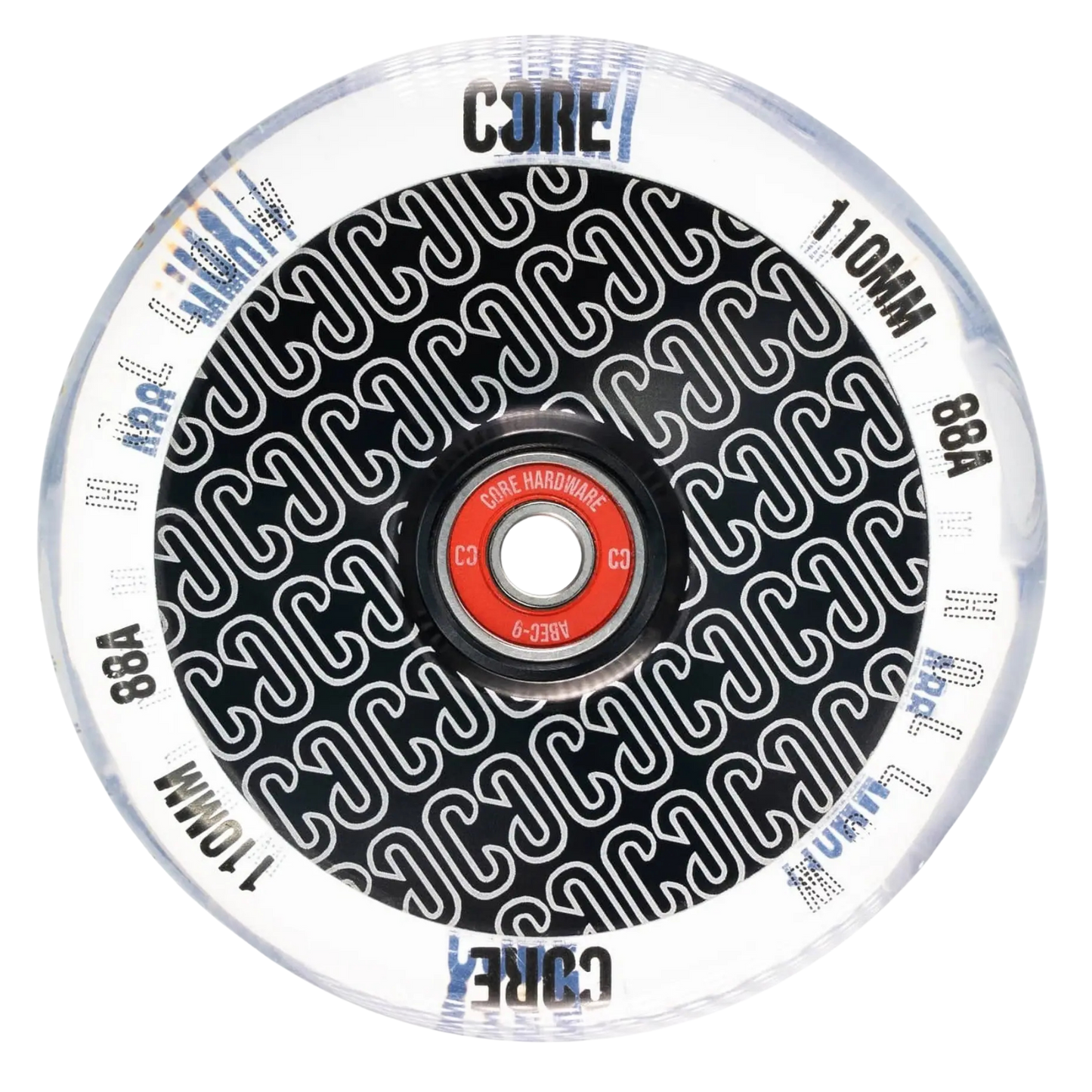 Core Hollowcore V2 Stunt Scooter Rolle 110mm Clear/Black