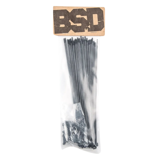 BSD Regular Speichen (Pack of 40 & Nipples) BMX Speichen Black