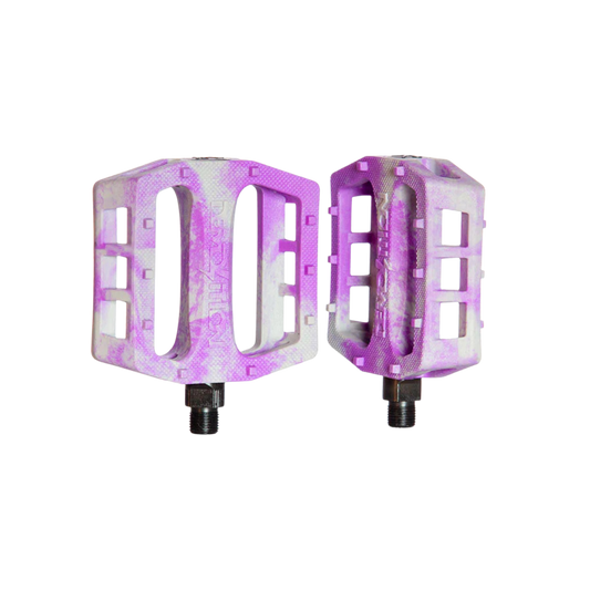 Demolition Trooper PC BMX Pedalen Purple/White
