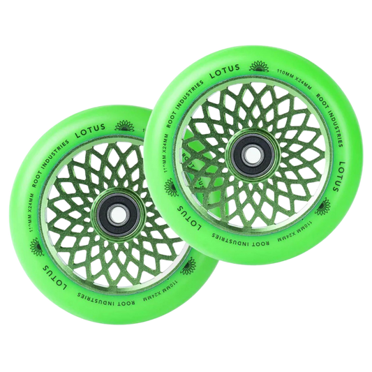 Root Lotus Stunt Scooter Rollen 2er Set 110mm Radiant Green
