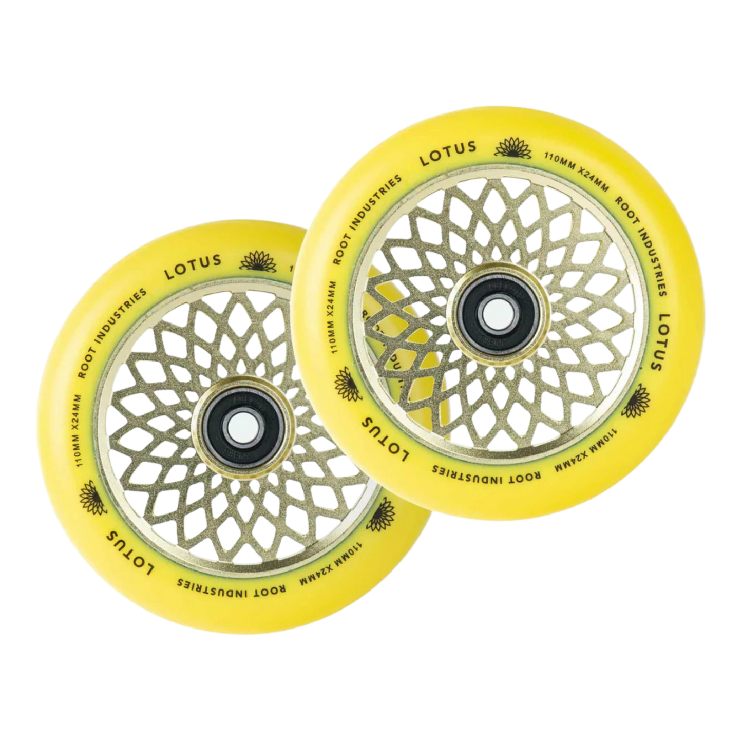 Root Lotus Stunt Scooter Rollen 2er Set 110mm Radiant Yellow