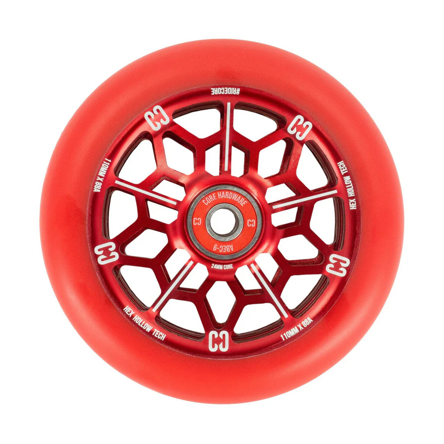 Core Hex Hollow Stunt Scooter Rolle 110mm Red