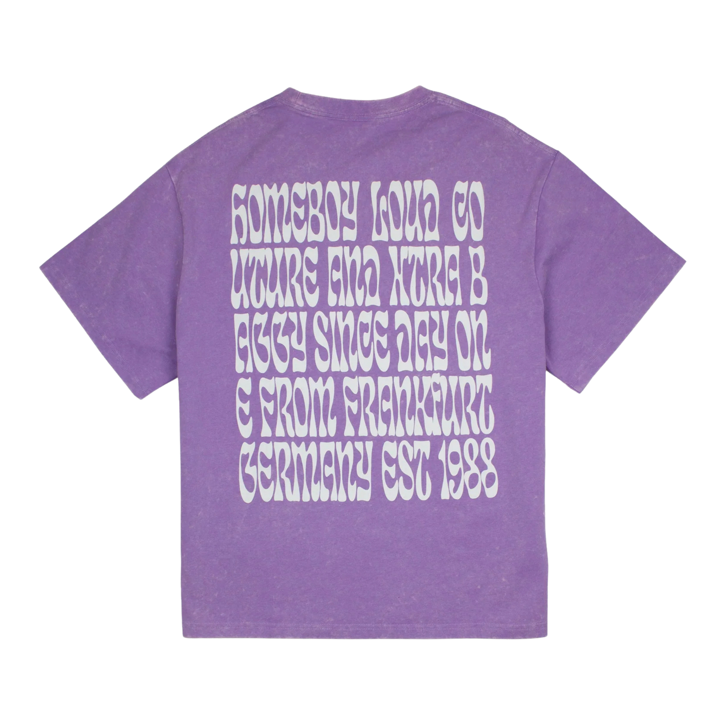 Homeboy Big Text Tee T-Shirt Washed Lilac