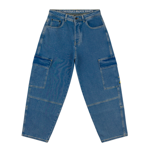 Homeboy X-tra Ufo Cargo Denim Jeans Hose Washed Blue