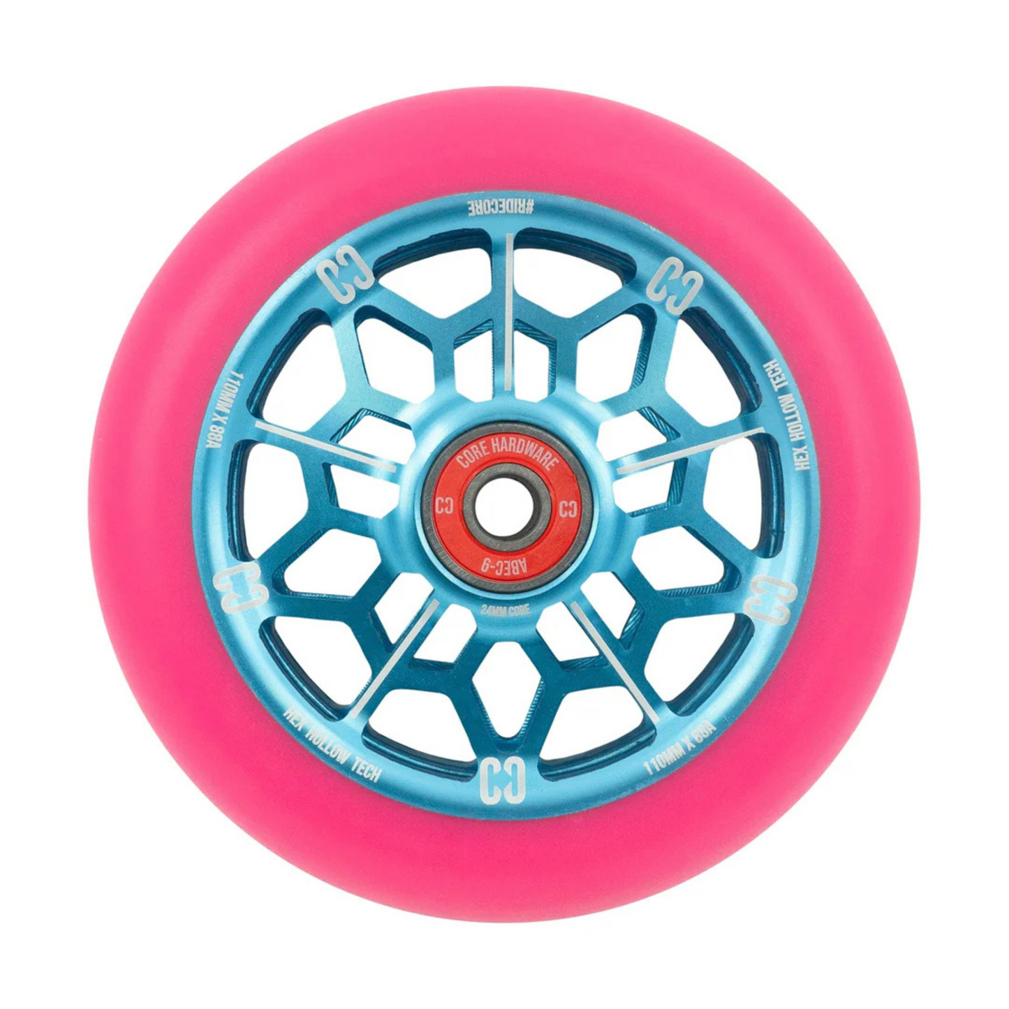 Core Hex Hollow Stunt Scooter Rolle 110mm Pink/Blue