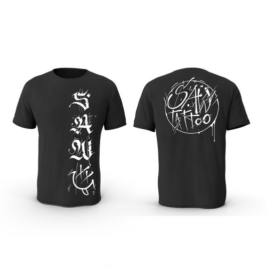 Saw Tattoo Logo T-Shirt Black