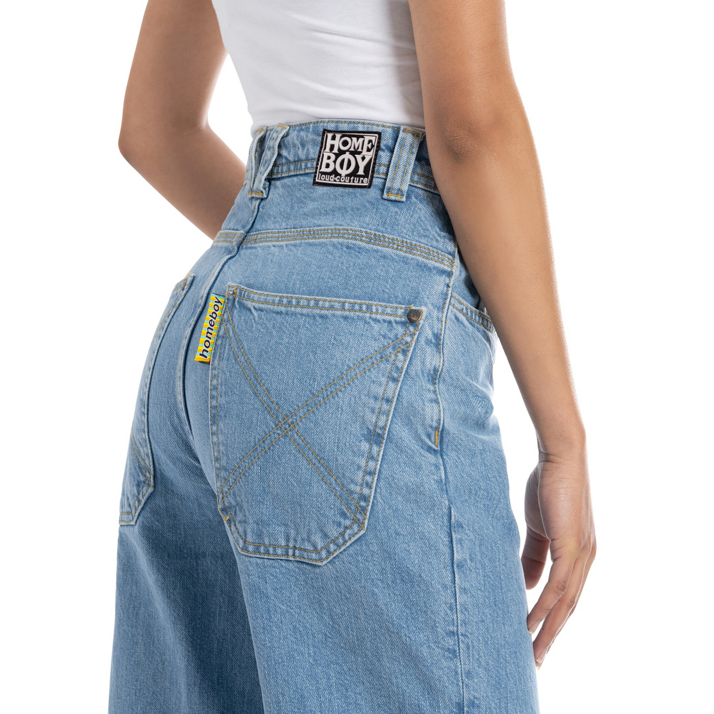 Homeboy X-tra Baggy Denim Jeans Hose Moon