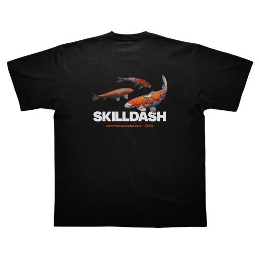 Skilldash Thrive Koi T-Shirt Black
