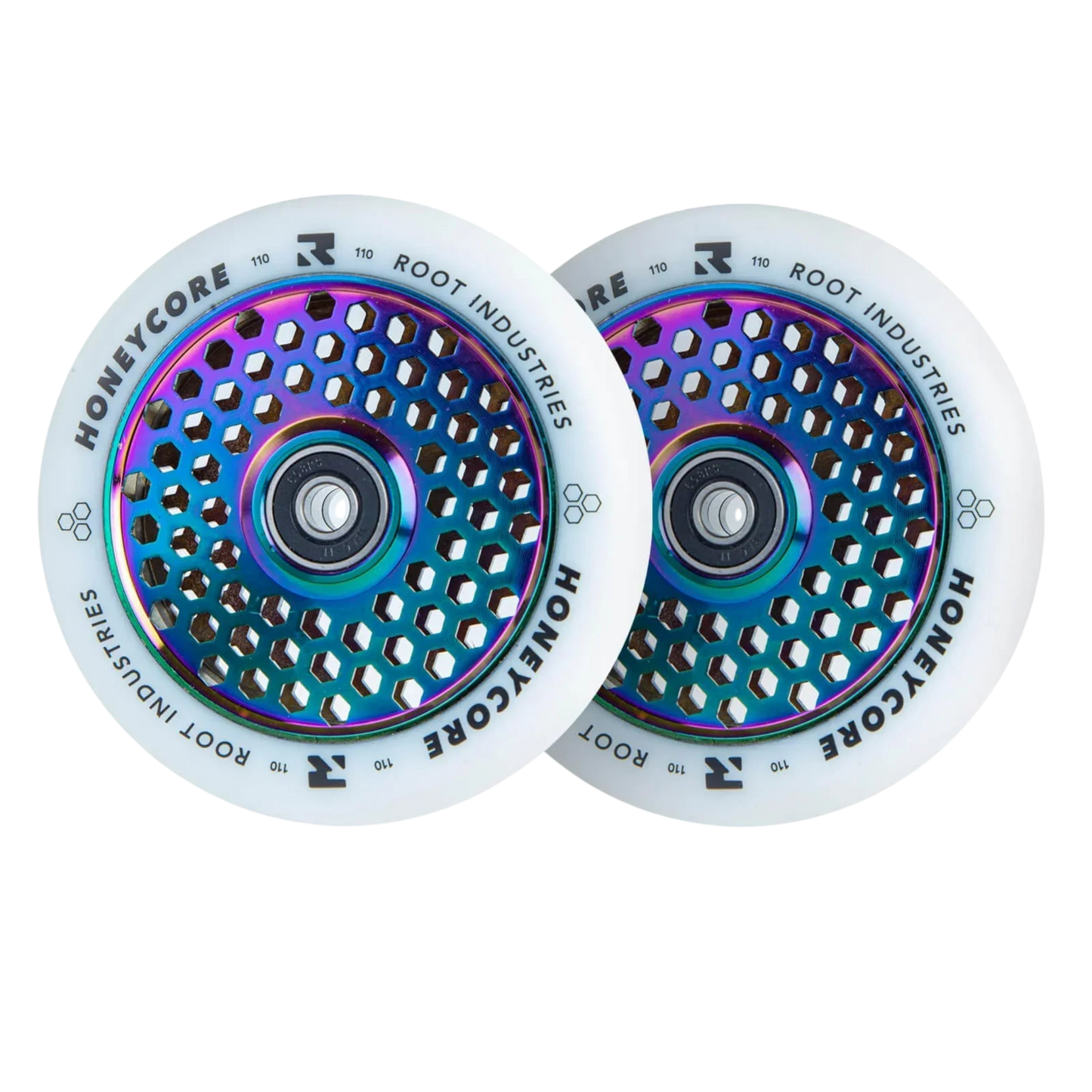 Root Honeycore White Stunt Scooter Rollen 2er Set 110mm Neochrome
