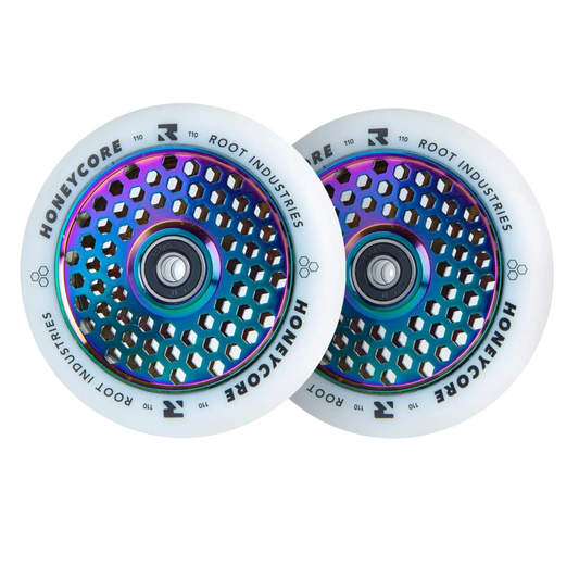 Root Honeycore White Stunt Scooter Rollen 2er Set 110mm Neochrome
